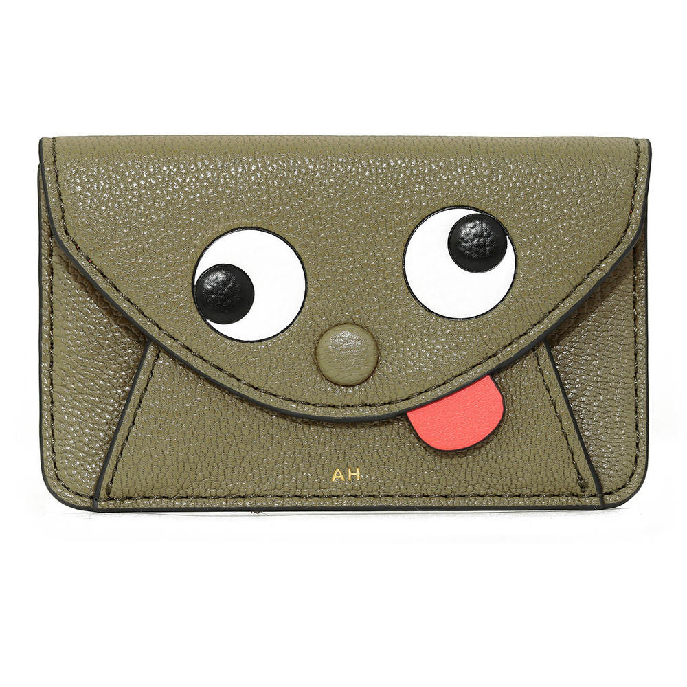 Anya Hindmarch Card Case Zanny Olive Green